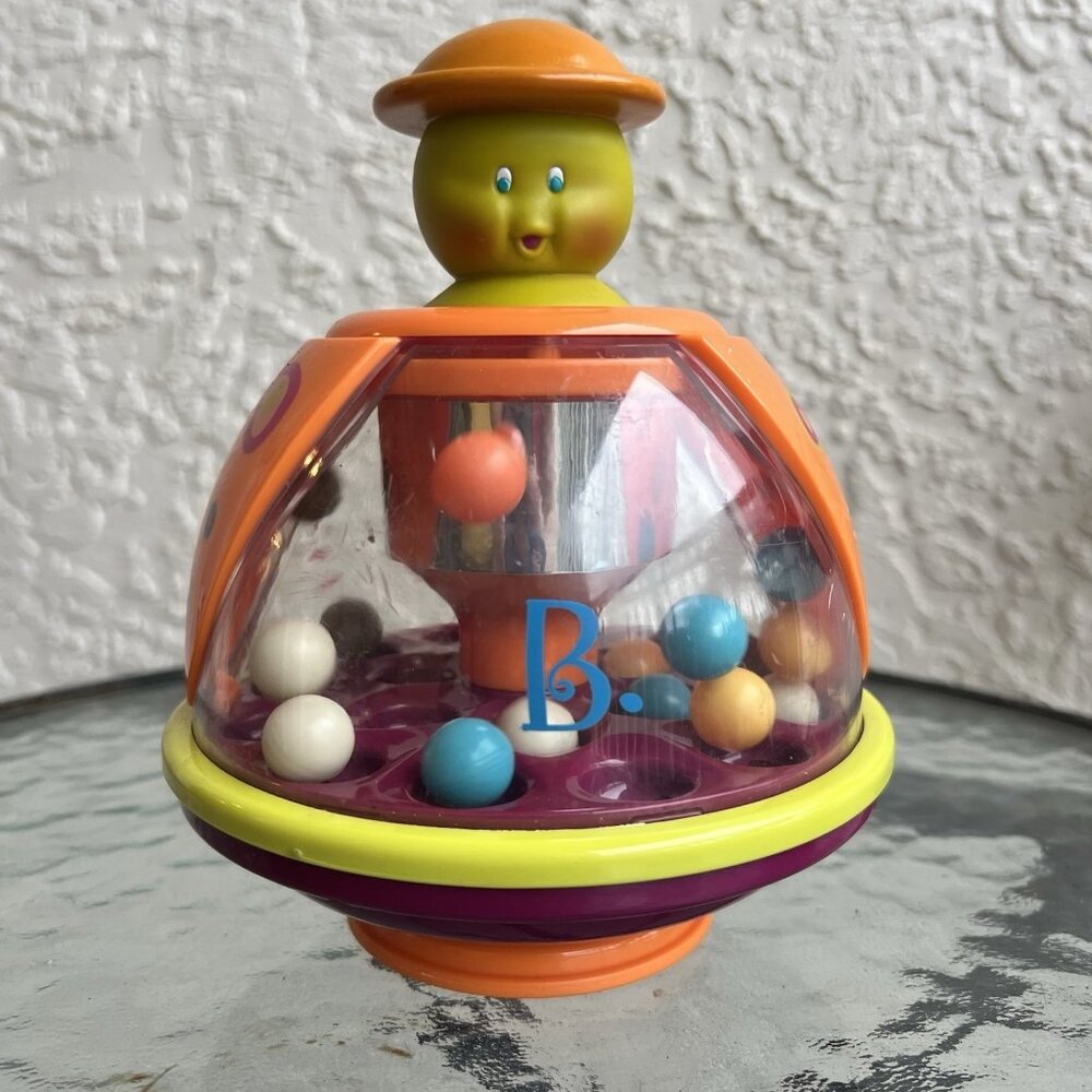 B. toys Battat Spinning‎ Top Ball Popper Tumble Top Baby Toddler Toy